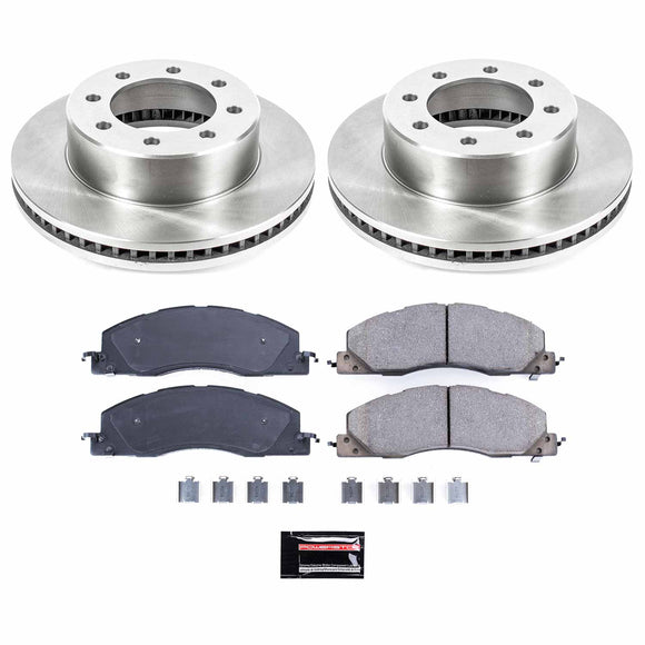 PowerStop OE Stock Replacement Low-Dust Ceramic Brake Pad and Rotor Kit