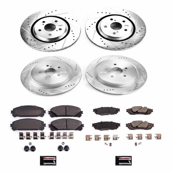 PowerStop Z23 Daily Driver Carbon-Fiber Ceramic Brake Pad and Drilled & Slotted