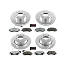 PowerStop Z36 Carbon-Fiber Ceramic Brake Pad with Drilled and Slotted Rotor Kit