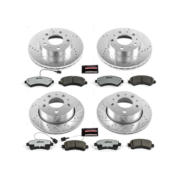 PowerStop Z36 Carbon-Fiber Ceramic Brake Pad with Drilled and Slotted Rotor Kit