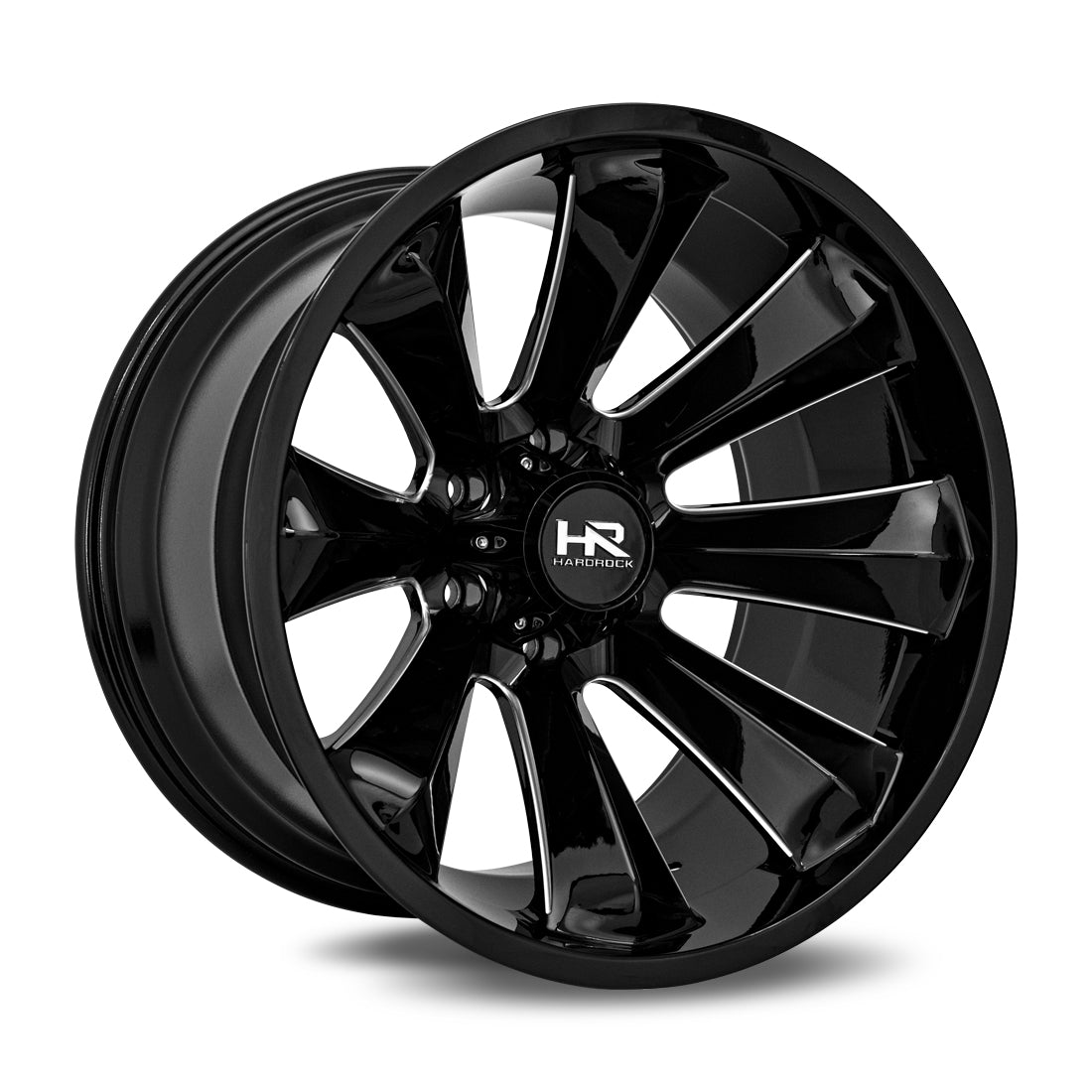 20x10 Hardrock Xplosive Xposed Gloss Black Milled 5x127 ET-19 wheel/rim - 0