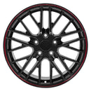 18" Replica Wheel CV08A Fits Chevrolet Corvette - C6 ZR1 Rim 18x10.5 Redline