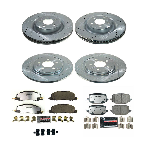 PowerStop Z36 Carbon-Fiber Ceramic Brake Pad with Drilled and Slotted Rotor Kit