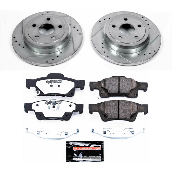 PowerStop Z36 Carbon-Fiber Ceramic Brake Pad with Drilled and Slotted Rotor Kit