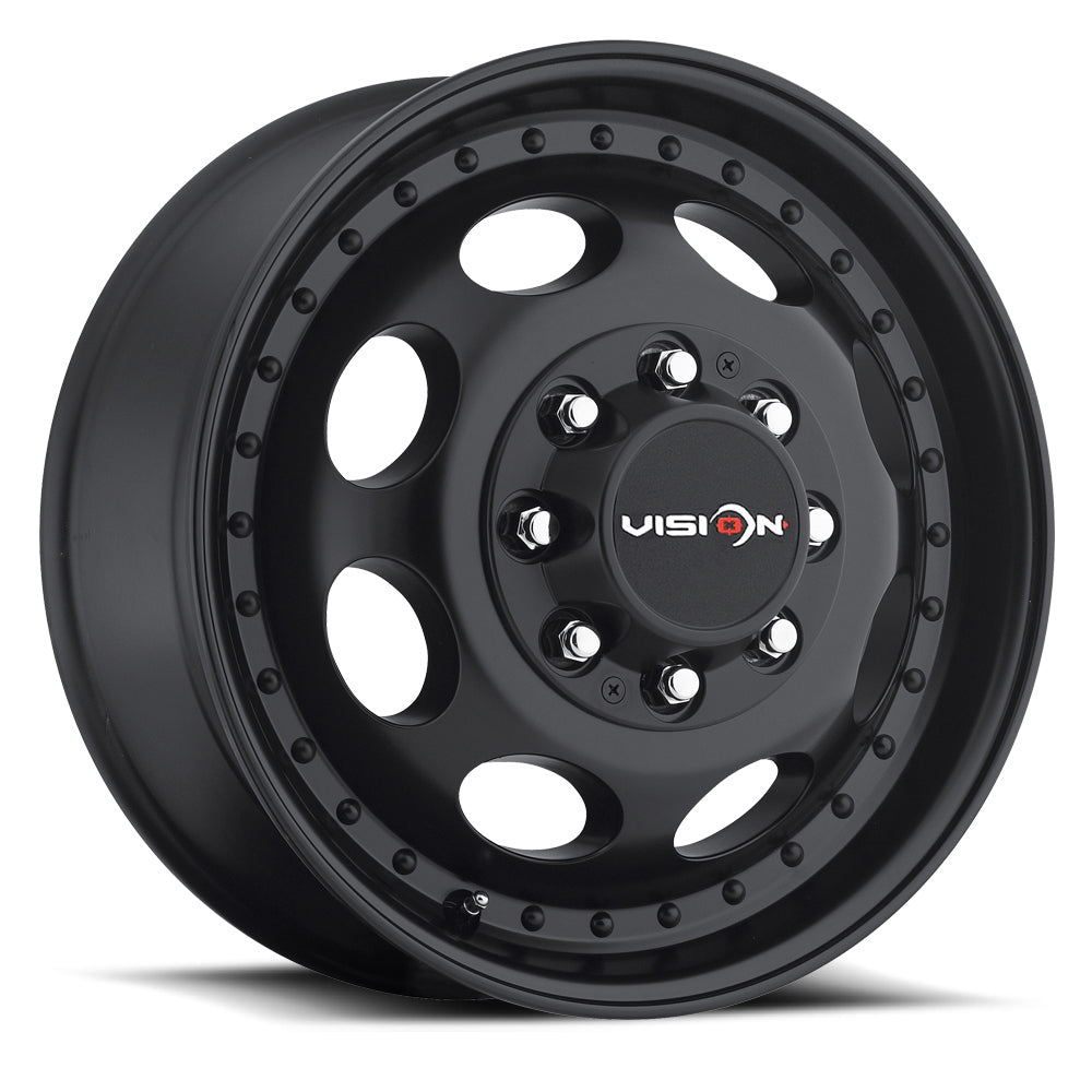 17x6.5 Vision 181Z Hauler Matte Black 8x165.1 8x6.5 ET121.35 Wheel Rim