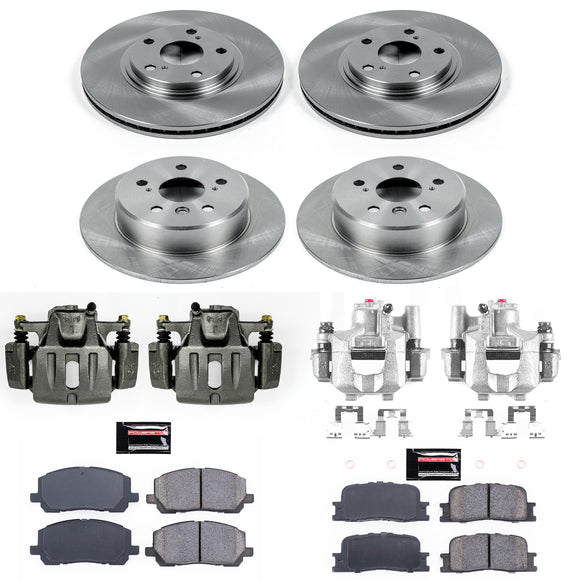 PowerStop OE Stock Replacement Low-Dust Ceramic Brake Pad, Rotor and Caliper Kit