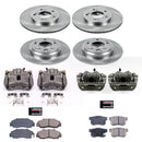 PowerStop OE Stock Replacement Low-Dust Ceramic Brake Pad, Rotor and Caliper Kit