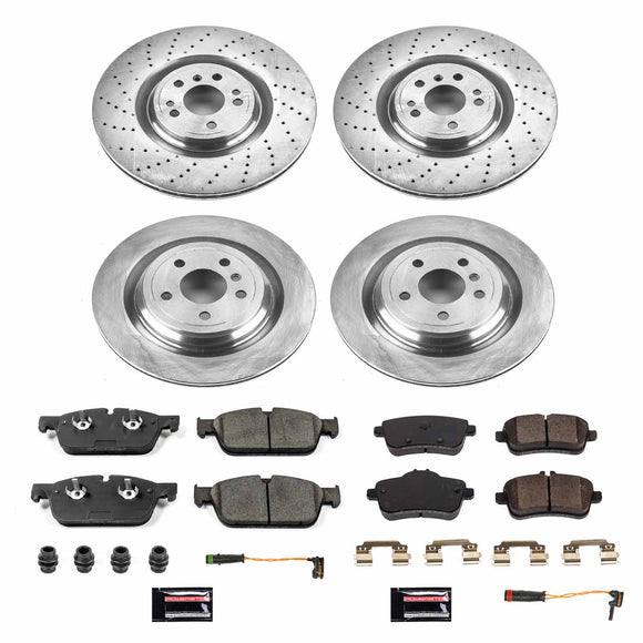 PowerStop OE Stock Replacement Low-Dust Ceramic Brake Pad and Rotor Kit