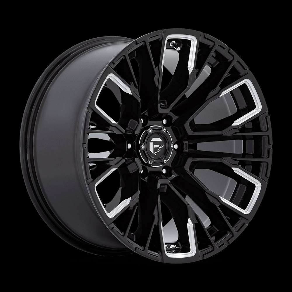 17X9 Fuel 1PC D849 Rebar Gloss Black Milled 6X139.7 6X5.5 ET-12 Wheel Rim