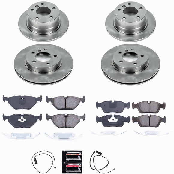 PowerStop OE Stock Replacement Low-Dust Ceramic Brake Pad and Rotor Kit