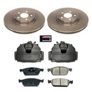 PowerStop OE Stock Replacement Low-Dust Ceramic Brake Pad, Rotor and Caliper Kit