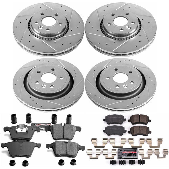 PowerStop Z23 Daily Driver Carbon-Fiber Ceramic Brake Pad and Drilled & Slotted