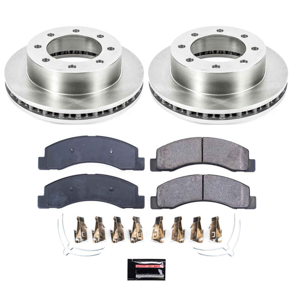PowerStop OE Stock Replacement Low-Dust Ceramic Brake Pad and Rotor Kit