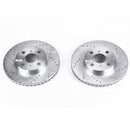 PowerStop Evolution Drilled Slotted Rotors Pair Front For Scion xA