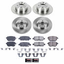 PowerStop OE Stock Replacement Low-Dust Ceramic Brake Pad and Rotor Kit