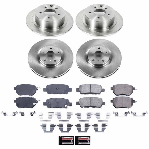 PowerStop OE Stock Replacement Low-Dust Ceramic Brake Pad and Rotor Kit