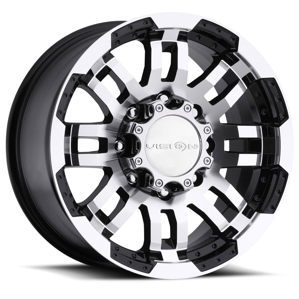 18x8.5 Vision 375 Warrior Gloss Black 8x165.1 8x6.5 ET18 Wheel Rim - 0