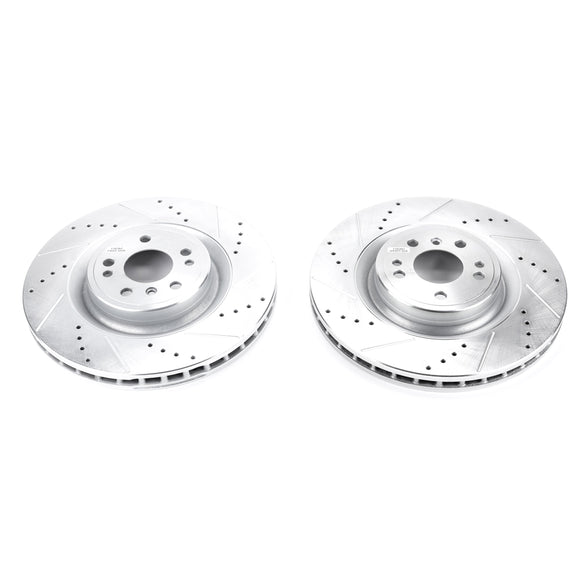 PowerStop Evolution Drilled Slotted Rotors Pair Front For Mercedes-Benz ML350