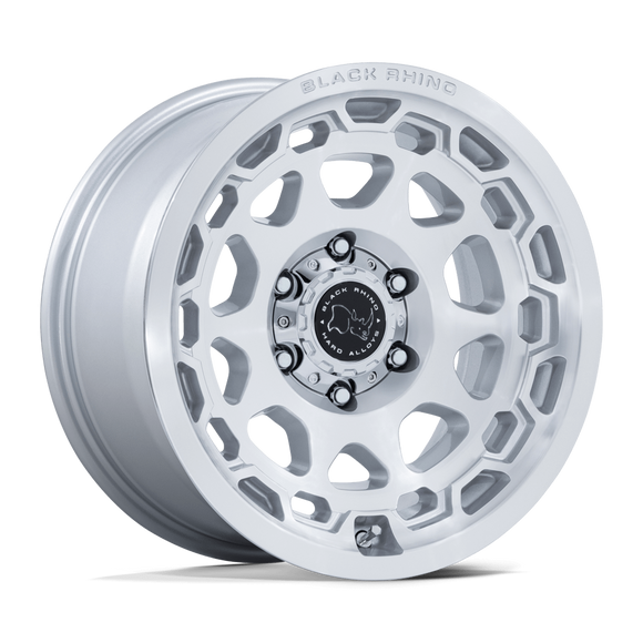 17X8.5 Black Rhino BR026 Congo Gloss Silver Machined Face 6X139.7 ET35 Wheel Rim