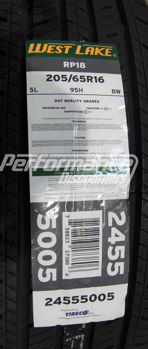 Westlake RP18 Tire(s) 205/65R16 95H 205/65-16 65R R16 2056516