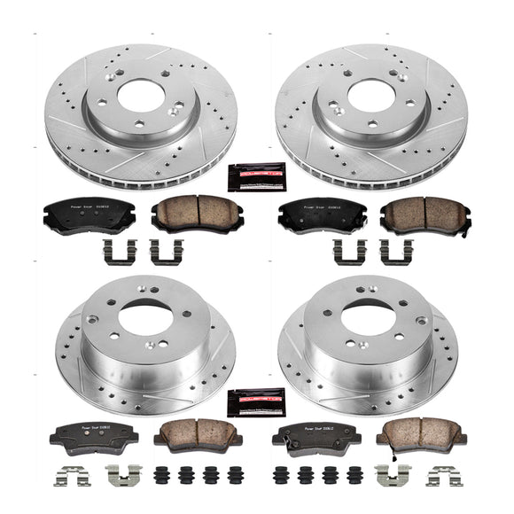 PowerStop Z23 Daily Driver Carbon-Fiber Ceramic Brake Pad and Drilled & Slotted