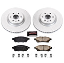 PowerStop Genuine Geomet Coated Rotor and Low-Dust Ceramic Brake Pad Kit