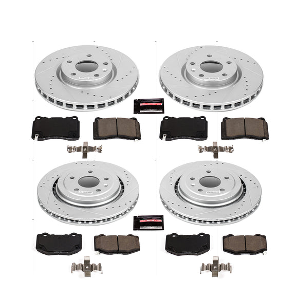PowerStop Z23 Daily Driver Carbon-Fiber Ceramic Brake Pad and Drilled & Slotted