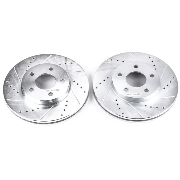 PowerStop Evolution Drilled Slotted Rotors Pair Front For Chevrolet Cobalt