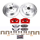 PowerStop Z26 Street Performance Ceramic Brake Pad, Drilled Slotted Rotor, and C