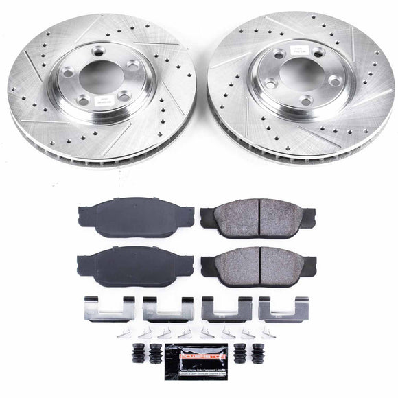 PowerStop Z23 Daily Driver Carbon-Fiber Ceramic Brake Pad and Drilled & Slotted
