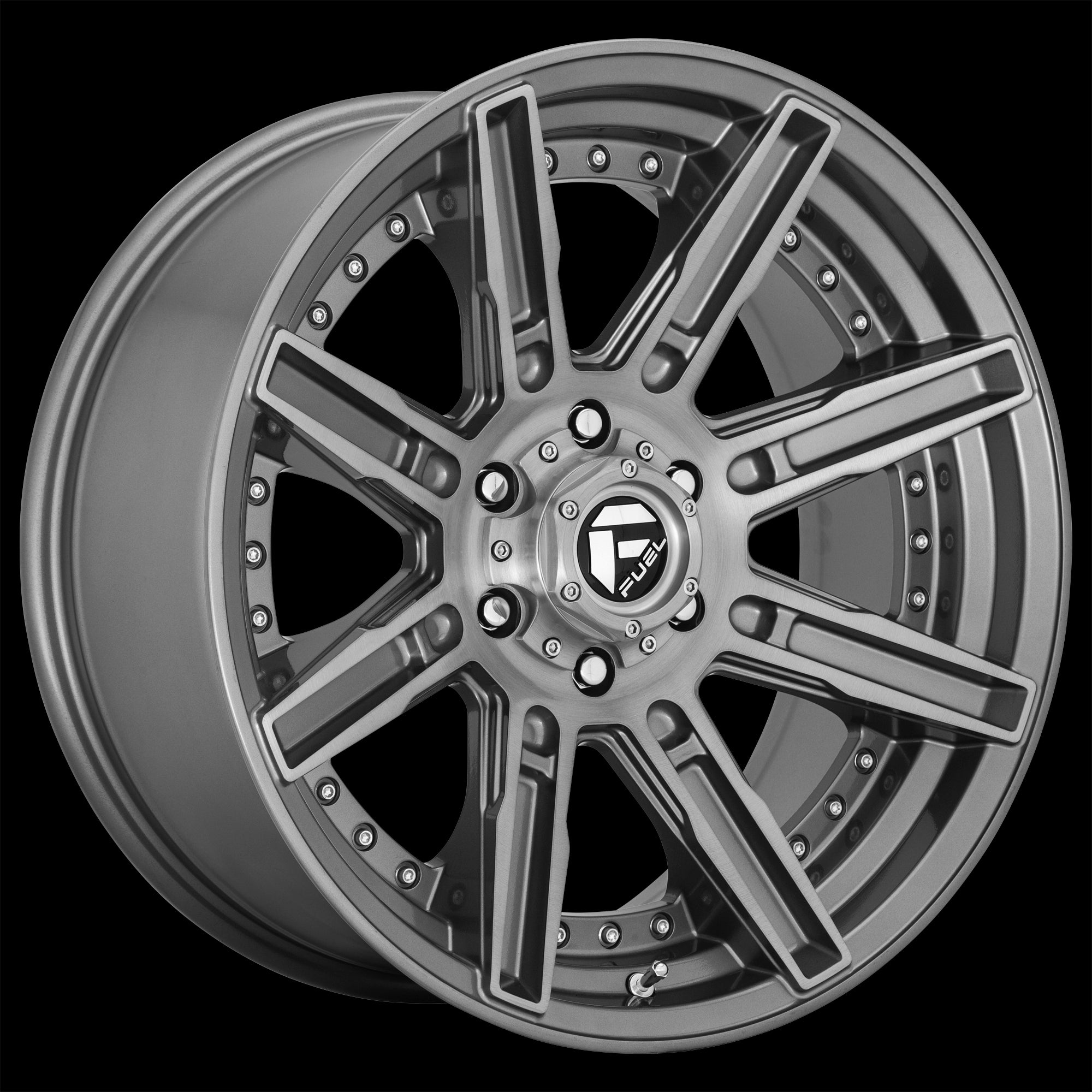 20X10 Fuel D710 ROGUE PLATINUM BRSH-GNMTL-TTC 5X127 ET-18 wheel/rim