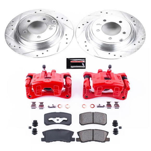 PowerStop Z23 Daily Driver Carbon-Fiber Ceramic Pads Drilled & Slotted Rotor & C