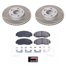 PowerStop Semi-Coated Rotor and Low-Dust Ceramic Brake Pad Kit