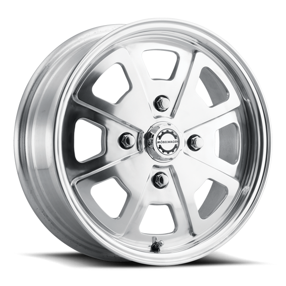 15x5.5 Mobelwagen 730P Schnell Polished 4x130 ET35 CB79.1 Wheel