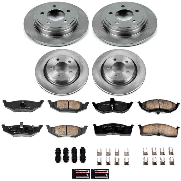 PowerStop OE Stock Replacement Low-Dust Ceramic Brake Pad and Rotor Kit