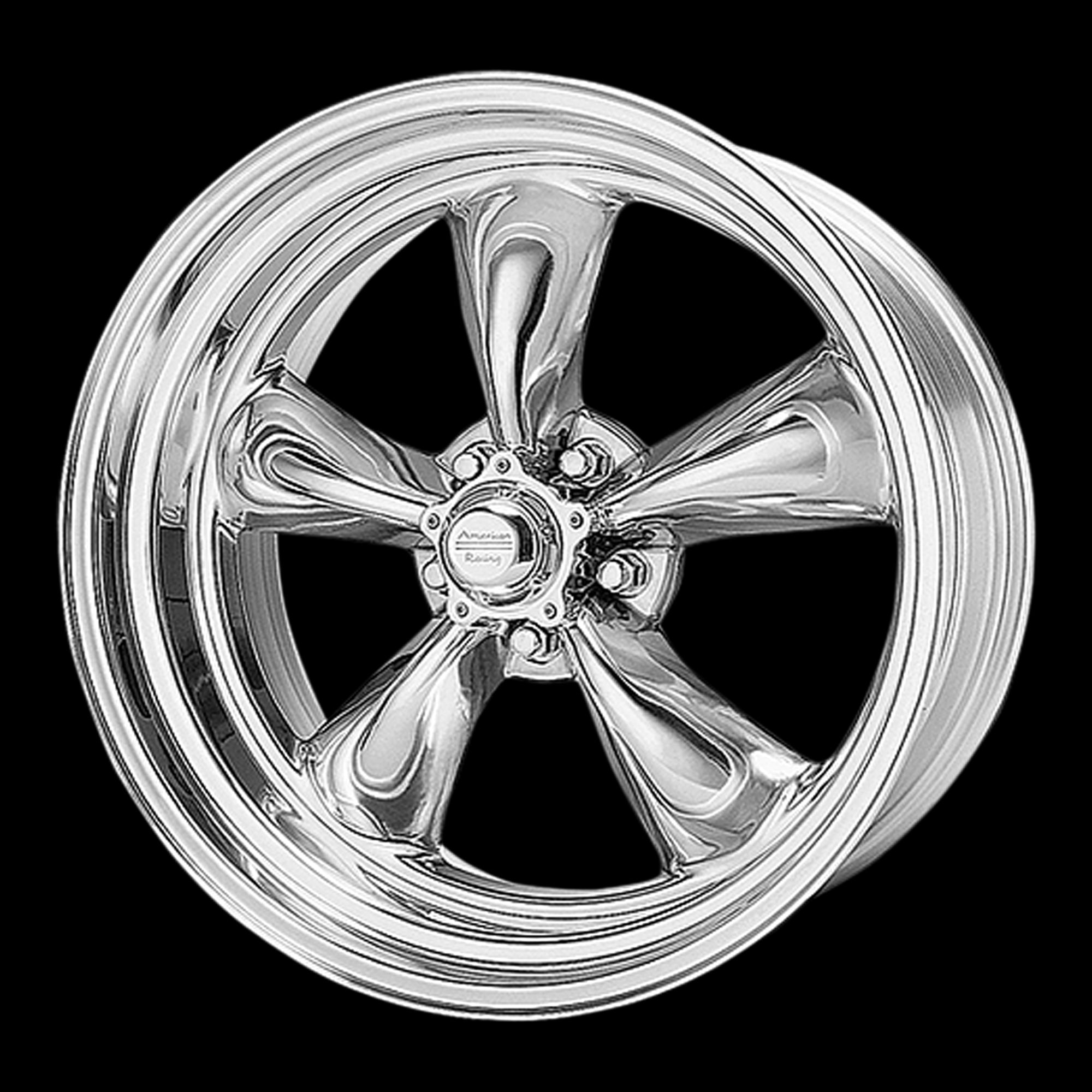 15x7 American Racing Torq Thrust II Polished Wheel 5x114.3 15-7 5-114.3