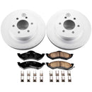 PowerStop Genuine Geomet Coated Rotor and Low-Dust Ceramic Brake Pad Kit