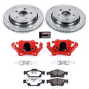 PowerStop Z36 Truck and SUV Ceramic Brake Pad, Drilled & Slotted Rotor, and Cali