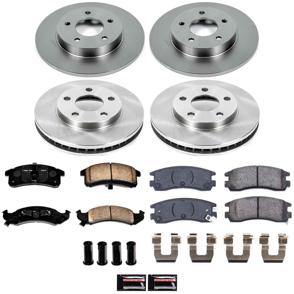 PowerStop OE Stock Replacement Low-Dust Ceramic Brake Pad and Rotor Kit