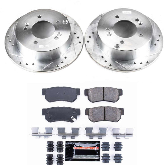 PowerStop Z23 Daily Driver Carbon-Fiber Ceramic Brake Pad and Drilled & Slotted