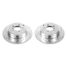 PowerStop Evolution Drilled Slotted Rotors Pair Rear For LRover Range Rover