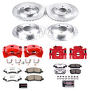 PowerStop Z26 Street Performance Ceramic Brake Pad, Drilled Slotted Rotor, and C