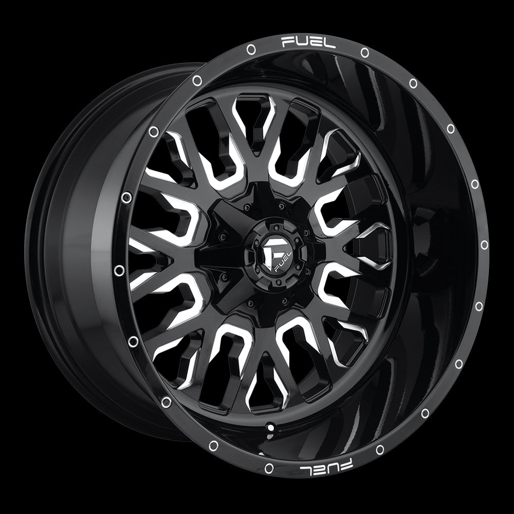 18X7 Fuel UTV D611 Stroke Gloss Black Milled 4X156 ET13 wheel/rim