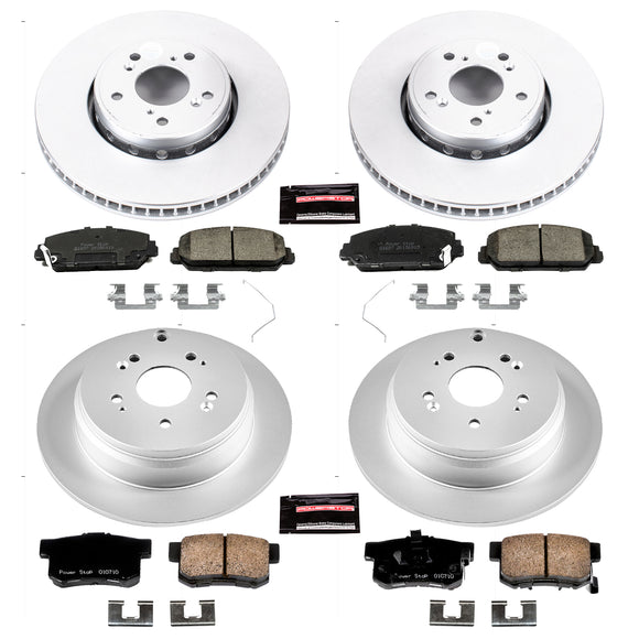 PowerStop Genuine Geomet Coated Rotor and Low-Dust Ceramic Brake Pad Kit