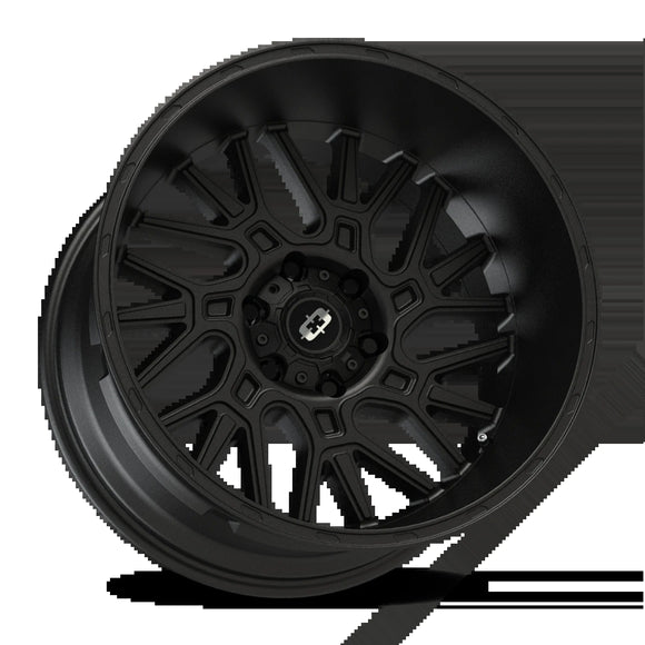 22x10 Vision 404 Brawl Satin Black Wheel 6x139.7 ET-19 CB106.2