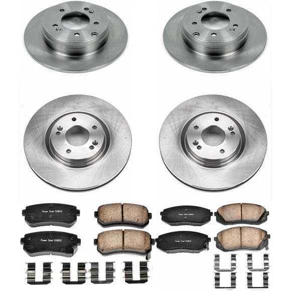 PowerStop OE Stock Replacement Low-Dust Ceramic Brake Pad and Rotor Kit