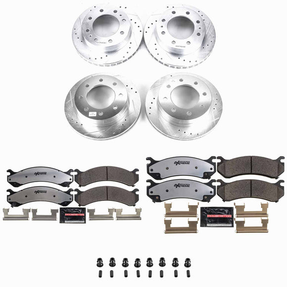 PowerStop Z36 Carbon-Fiber Ceramic Brake Pad with Drilled and Slotted Rotor Kit