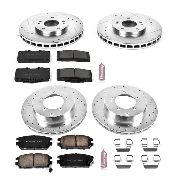 PowerStop Z23 Daily Driver Carbon-Fiber Ceramic Brake Pad and Drilled & Slotted