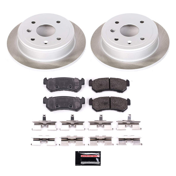 PowerStop Semi-Coated Rotor and Low-Dust Ceramic Brake Pad Kit
