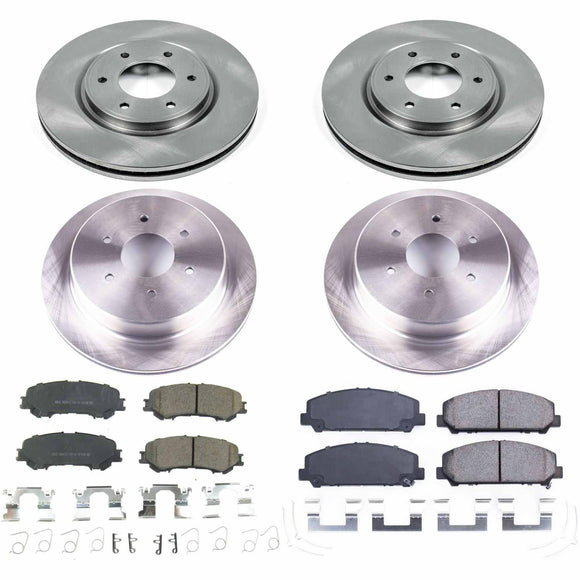 PowerStop OE Stock Replacement Low-Dust Ceramic Brake Pad and Rotor Kit